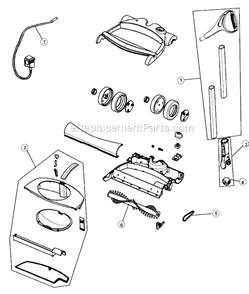 Page A Diagram and Parts List for M084450X  Dirt Devil Upright Vacuum
